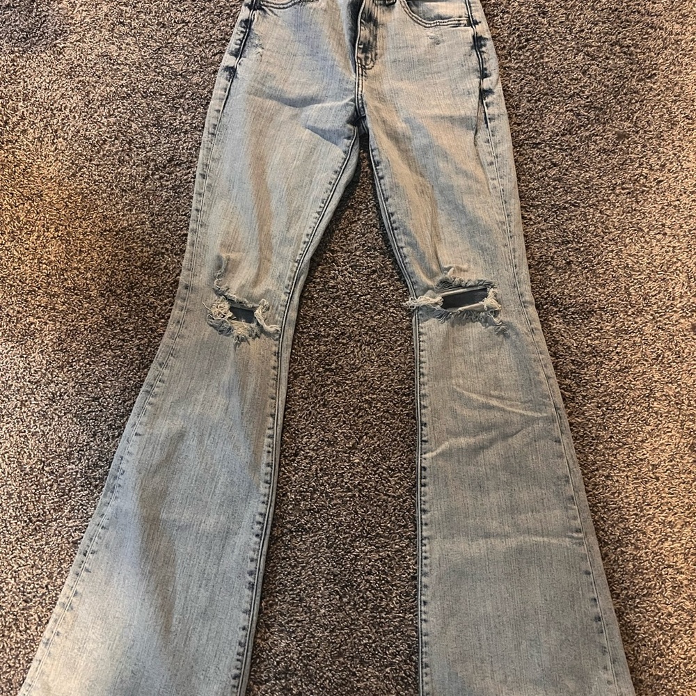 Women's light wash flared Jeans